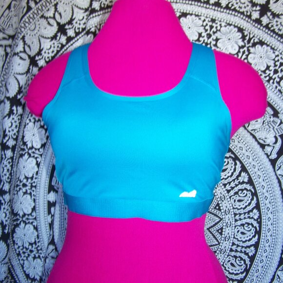 Avia Teal & Blue Sports Bra Sz L (12-14) - Picture 2 of 6